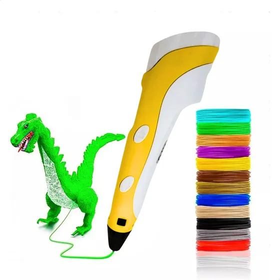 Caneta 3d Infantil Impressora Desenho Com Filamento Cabo Usb