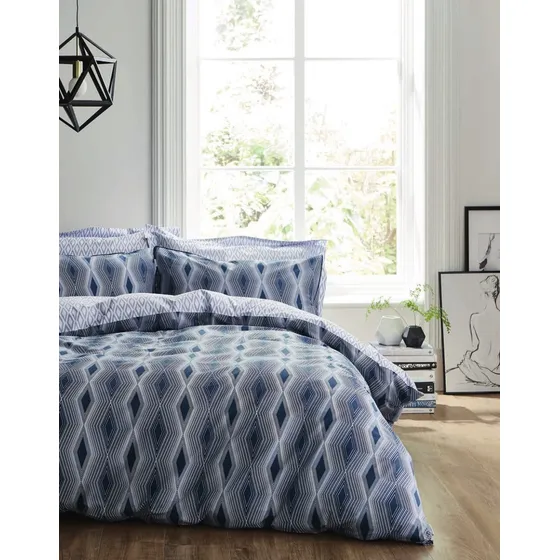 Cubre Plumón/duvet (funda), Diseño Ziggurat 100% Algod, King