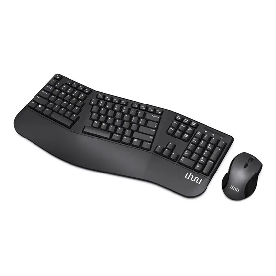 Teclado Mouse Inalambrico Ergonomico Diseño Dividido Natural