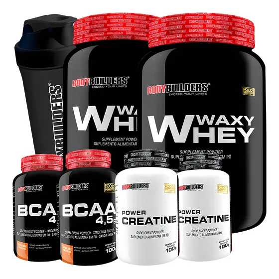 Whey Protein Concentrate Bodybuilders em pó sabor Chocolate x 2.7kg de 7 un