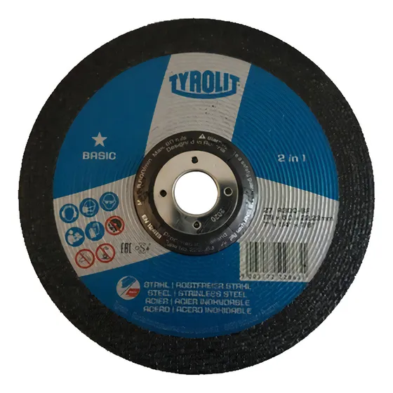 Disco De Desbaste Basic 2 Em 1 7x1/4x7/8 Tyrolit A30q-bf
