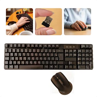 Teclado Mouse EscritĂłrio Estudo Loja Sem Fio Wireless Preto Teclado Mouse EscritĂłrio Estudo Loja Sem Fio Wireless Preto