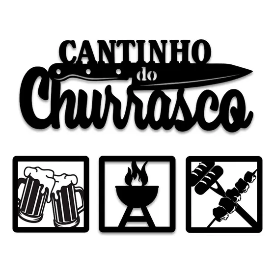 Placa Cantinho Do Churrasco Churrasqueira Decoração