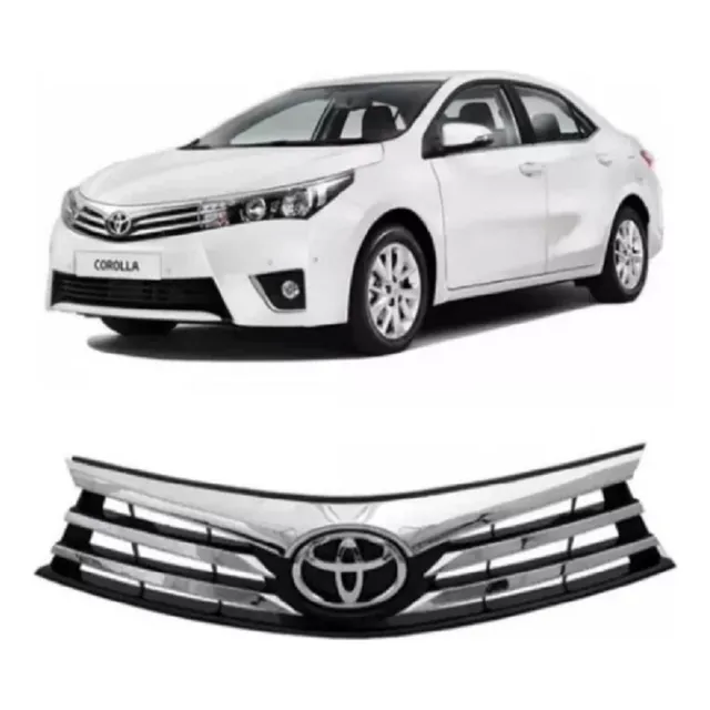 Grade Dianteira Corolla Cromada 2015 2016 2017 Com Emblema 