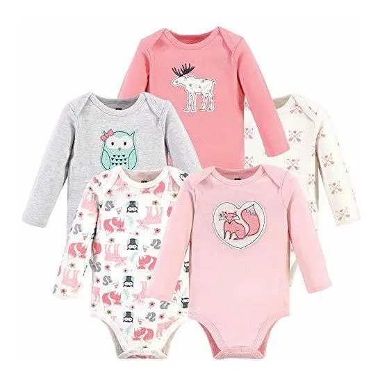 Hudson Bebé Unisex Bebé Algodón De Manga Larga Trajes Vm56p