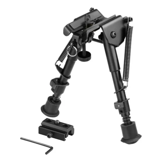 Bipé BiPod Metal Retrátil Tático Sniper C/ Adap Trilho 20mm