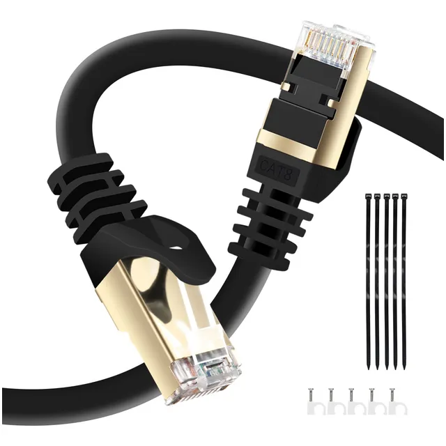 Cable Ethernet Cat 8 Red Lan 40gbps Reforzado Rj45- 2 Metros