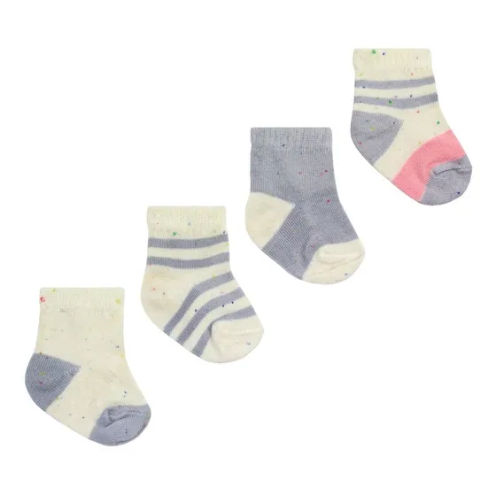 4 Pares Calcetines Algodón Motitas