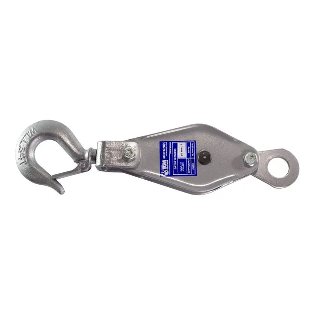 Moton 1 Polea 60mm 520 Kgs Aparejo Roldana Pasteca Trabajo