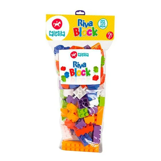 Juguete Bloques De Colores P/ Armar Construir Con 126 Piezas