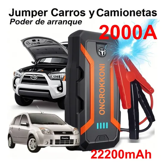 Jumper Arrancador Carros Y Camionetas 12v Hasta 6l