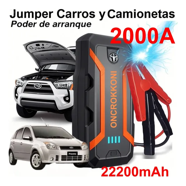 Jumper Arrancador Carros Y Camionetas 12v Hasta 6l
