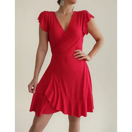 Vestido Corto Cruzado Pareo Talles