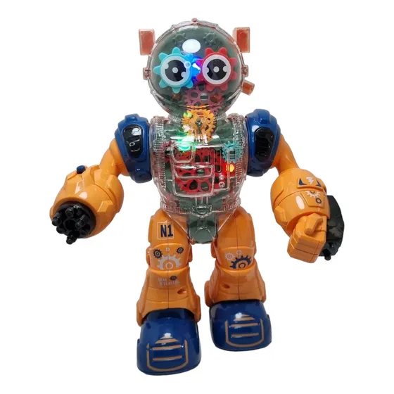 Robot Gear Engranaje Luces Sonido Dispara Lanza Movimiento