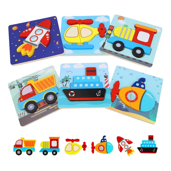 Toy Life Rompecabezas De 6 Piezas Para Niños De 2 A 4 Años,