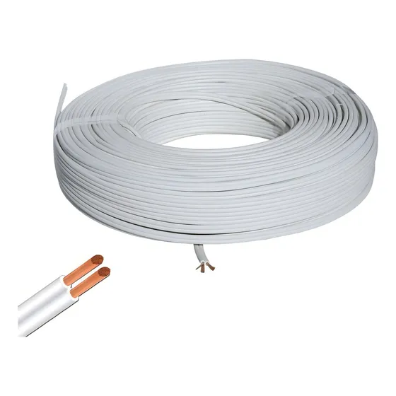 50 Metros Fio Premium Fio Cordão Paralelo 2 X 2,5mm Fio Pre Cor Branco 127V/220V