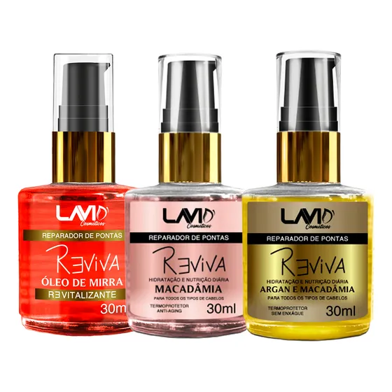 Kit Oleo Reparador De Pontas Reviva 30ml Lavid