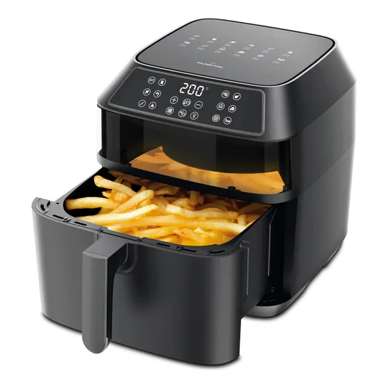 Freidora Sin Aceite Punktal Control Digital 8 Lts. Pk-013 Eh Negro