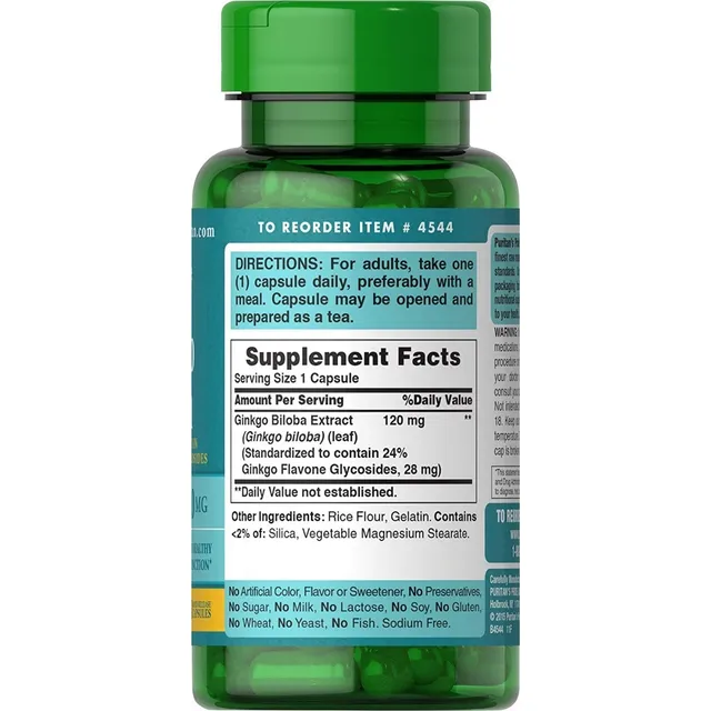 Ginkgo Biloba 100 Caps 120 Mg Memoria Energía