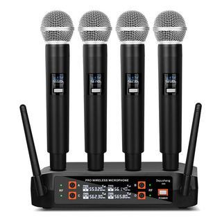 Microfone Sem Fio Com Quatro Cilindros Pretos Microfone Sem Fio Com Quatro Cilindros Pretos