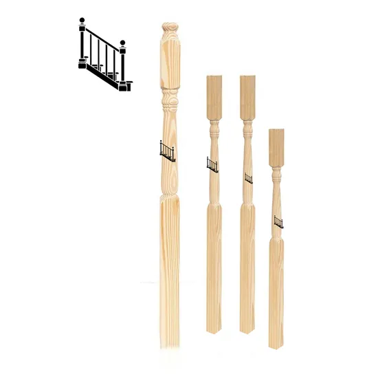 Balustre Baranda Escaleras Tornería Madera Columna Pasamano