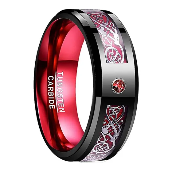 Anillo De Bodas De Carburo De Tungsteno Joyería De Moda