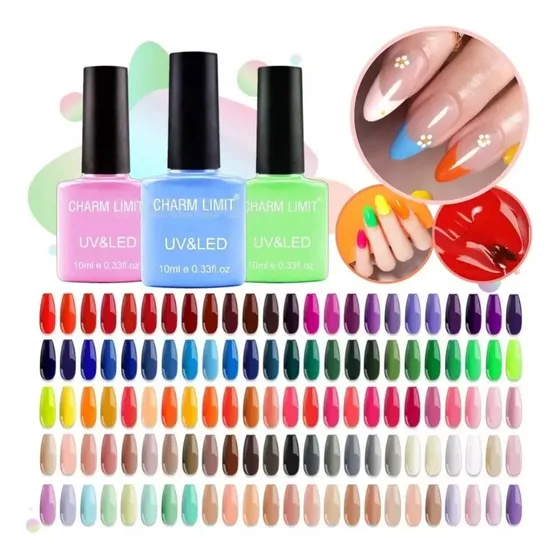 Kit X 16 Esmaltes Semipermanentes Top Coat Base Coat Primer