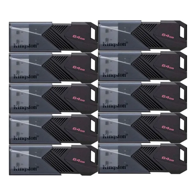 Pack X10 Pendrive Kingston 64gb Exodia Onyx Somos Mayoristas
