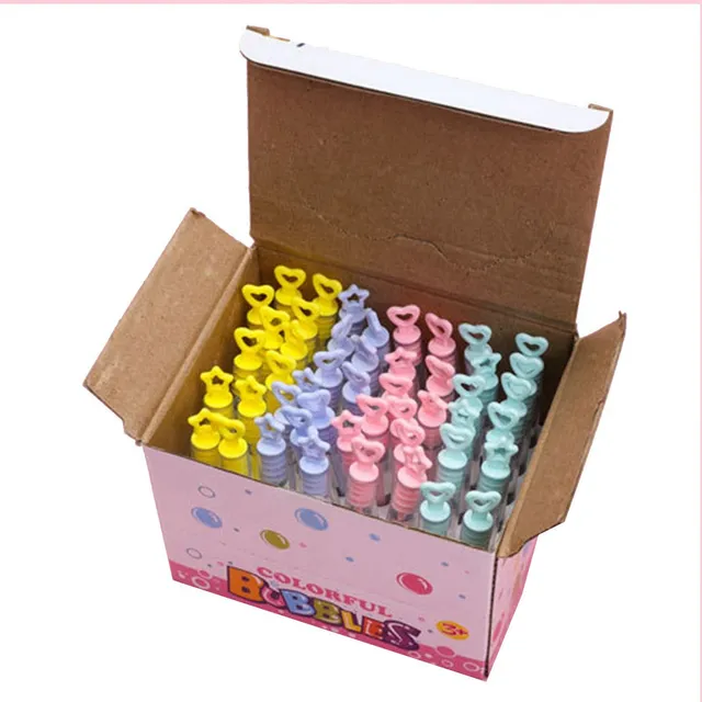 48 Burbujero Colores Tapa Corazon Gel Lanza Burbujas