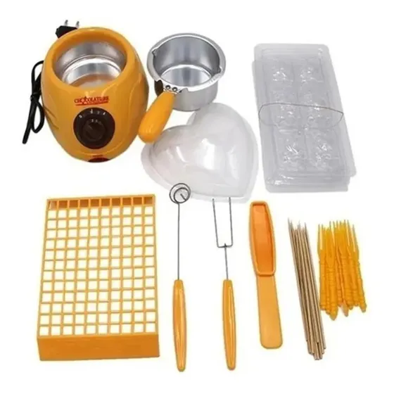 Fondue Chocolate Maquina De Chocolate Hervidores Electricos Color Amarillo