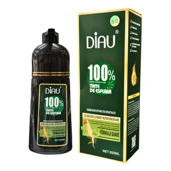 Shampoo Tinte Para Cabello Negro 100% Cubre Cana Diau