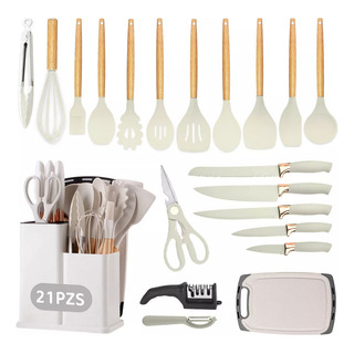 Juego De Utensilios Silicon Cocina Juego De Cuchillo 21 Set Juego De Utensilios Silicon Cocina Juego De Cuchillo 21 Set