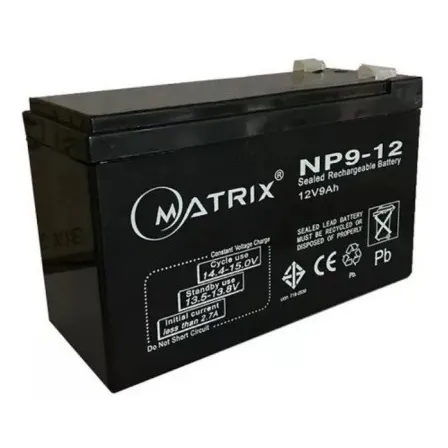 Bateria 12v 9ah Matrix Sellada Ups Juguete Alarma Lampara C1