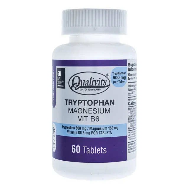 Suplemento Qualivits Tryptophan + Magnesium + B6 60 Tabletas