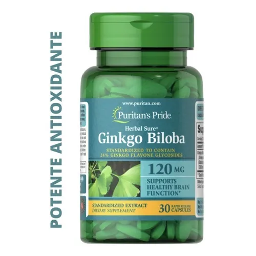 Ginkgo Biloba 120 Mg. 30 Cápsulas.  Memoria Y Energía Sabor N/a