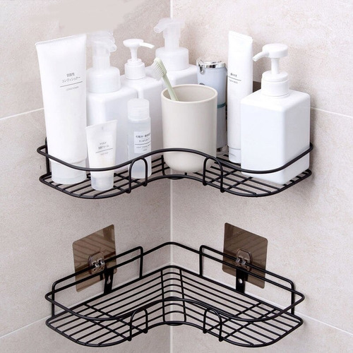 Kit 2 Porta Shampo Voreon Sabonete Suporte De Canto Parede Banheiro Lar Ideal Kit 2 Porta Shampo Voreon Sabonete Suporte De Canto Parede Banheiro Lar Ideal