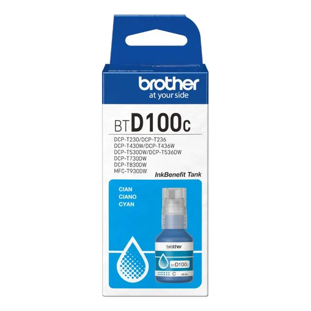 Botella de tinta Brother BTD100c Cyan Ultra Yield