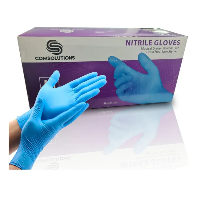 Guantes De Nitrilo Azul Por Bulto De 10 Cajas