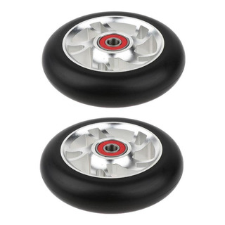 1 Par Ruedas De Scooter De Reemplazo 100 Mm Con Pieza Blanco 1 Par Ruedas De Scooter De Reemplazo 100 Mm Con Pieza Blanco