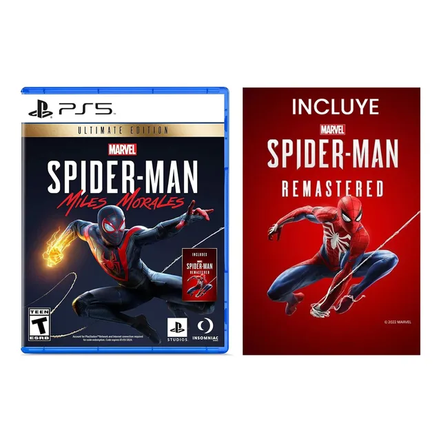 Spiderman Remasterizado + Spiderman Miles Morales 2 En 1 Ps5