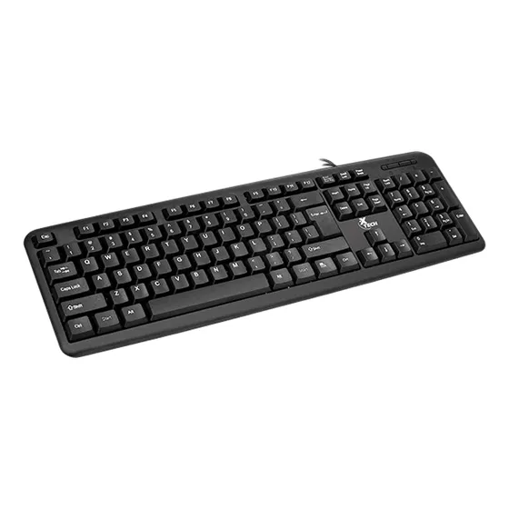 Teclado Xtech Xtk092e Usb Ingles Ergonomico