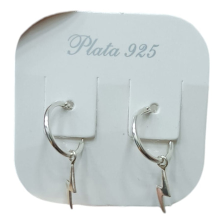 Aros Argolla Plata 925 Rayo Aros Argolla Plata 925 Rayo