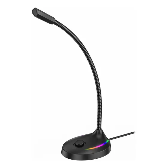 Microfone Gamer Rgb Lehmox Gt-gk1 Áudio Profissional