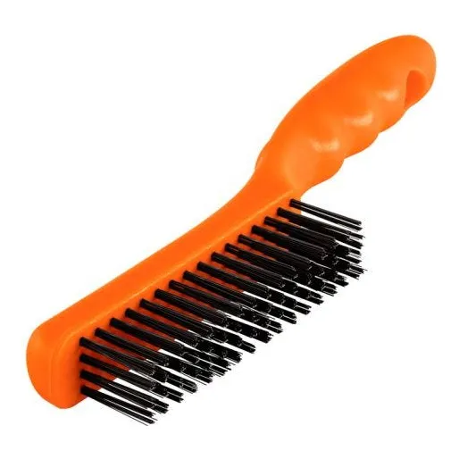 Cepillo De Acero 4 Filas Mango Goma Truper