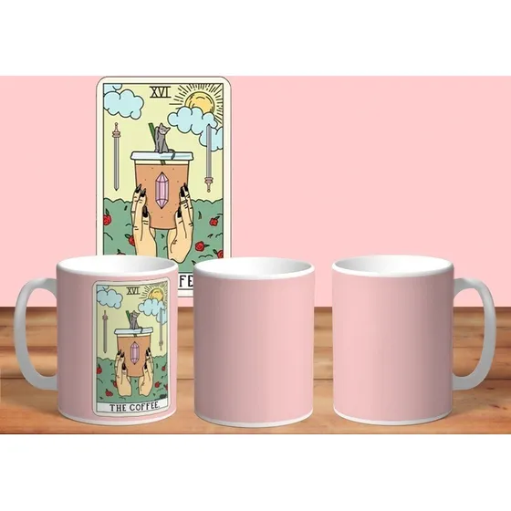 Taza De Cerámica Sublimada Tarot: El Café