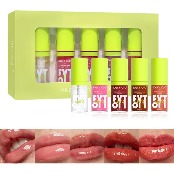 Set De Cuidado Labial Hidratante Glossy Liquid Lip Oil Gloss