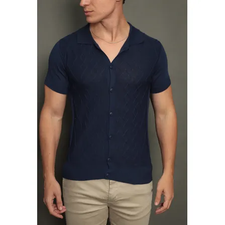 Camisa Polo Masculina Tricot Old Money Texturizada Premium
