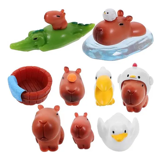 R0mpara Figura Miniatur-fs Con Adornos De Capibaras De