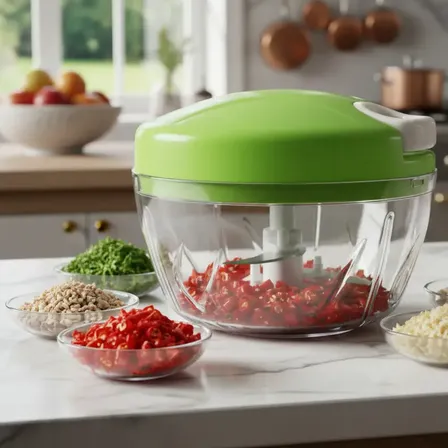 Choper Procesadora Picadora de Alimentos Manual 500ml Manual Cortador Vegetales Verduras