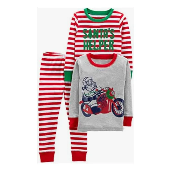 Pijama D Navidad 3 Piezas Para Niños Marca Carter's Original